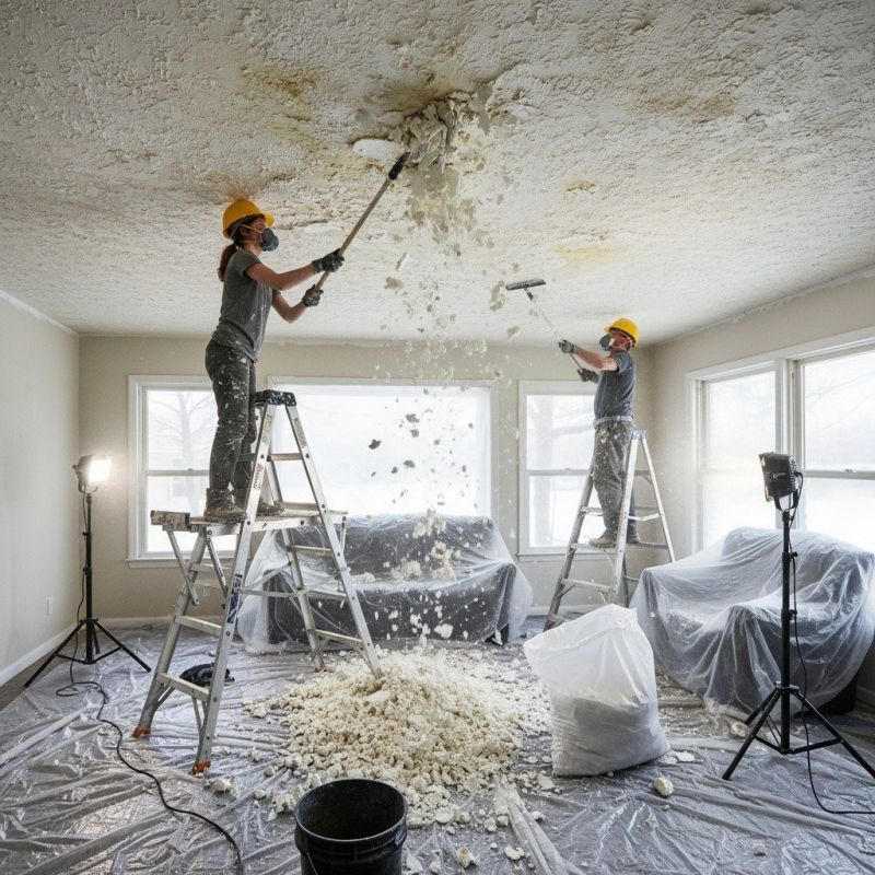 Popcorn Ceiling Revamping