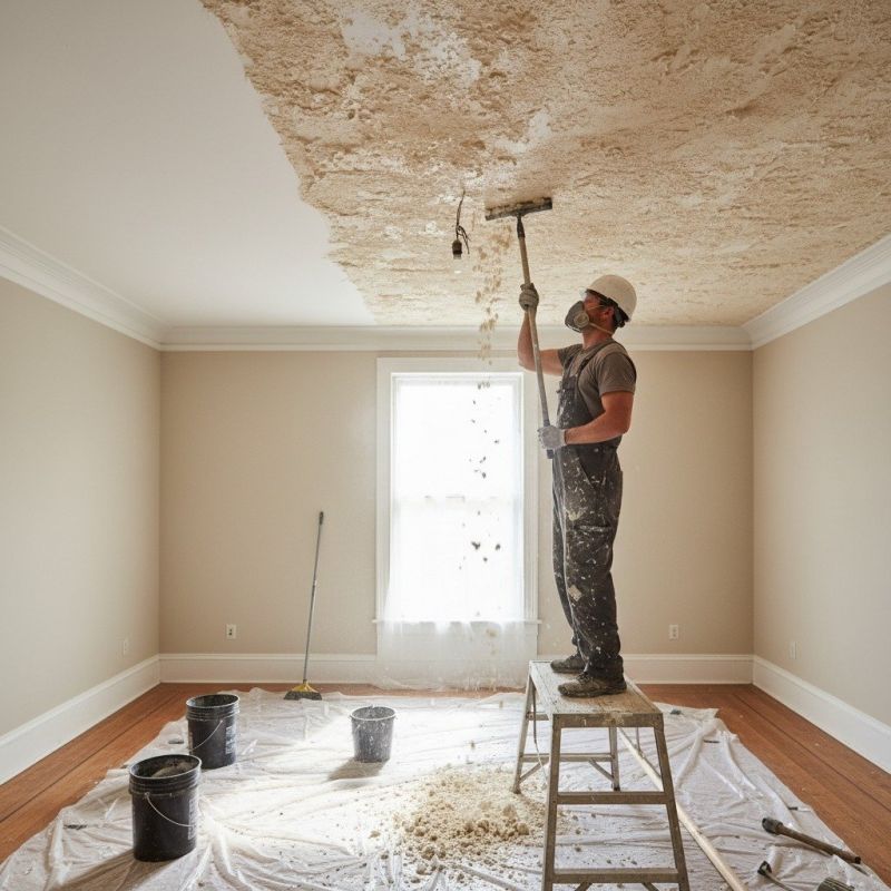 Popcorn Ceiling Revamping