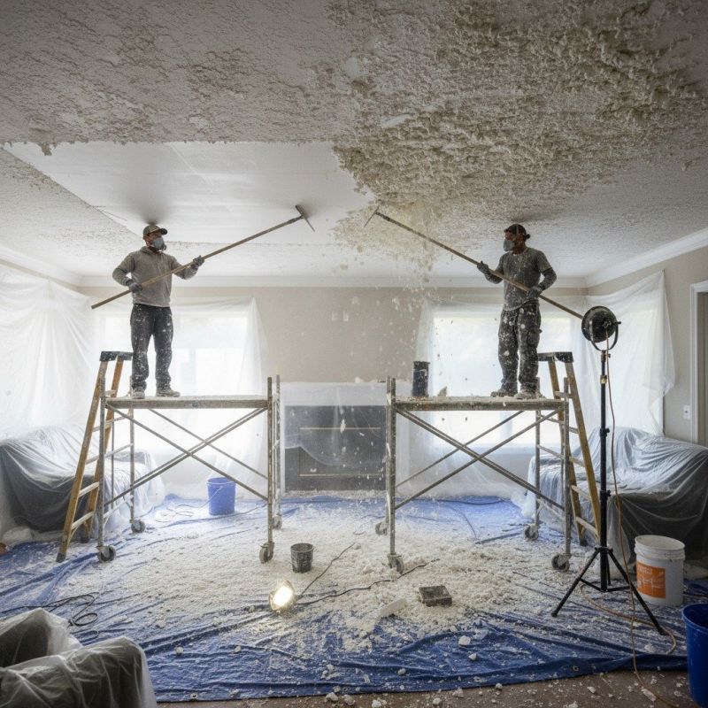 Popcorn Ceiling Revamping