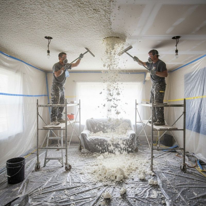 Popcorn Ceiling Revamping